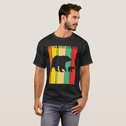 Mannen Bonus Grandpa Bär Bonus Grandad T-shirt (Voorkant volledig)