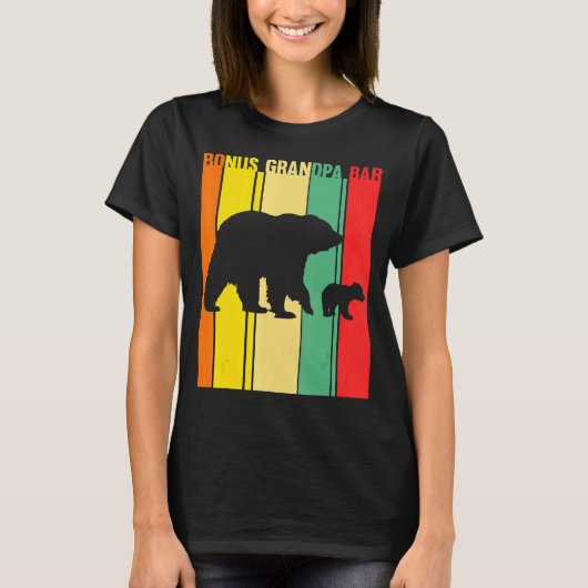 Mannen Bonus Grandpa Bär Bonus Grandad T-shirt (Voorkant)