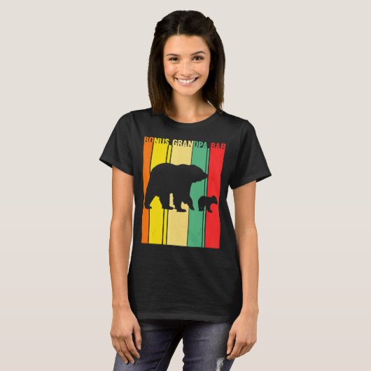 Mannen Bonus Grandpa Bär Bonus Grandad T-shirt (Voorkant volledig)