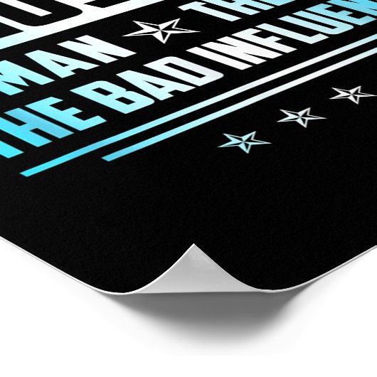 Mannen Bonus Pap Gift Vaderdag Het Man Myth Bad Poster (Hoek)