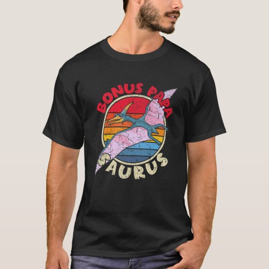 Mannen Bonus Papa Saurus I Pterodactylus I Family  T-shirt (Voorkant)
