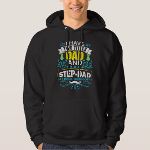 Mannen Bonus Papa Stap Papa Beste stiefvader stief Hoodie