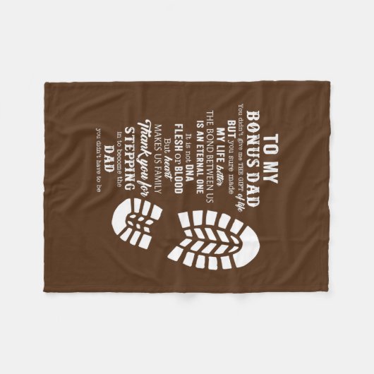 Mannen bonusvaders dag cadeau van Stepdad voor Fleece Deken (Voorkant (Horizontaal))