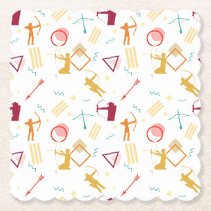 Mannen boogschieten - Boys Bow and Arrow Pattern Kartonnen Onderzetters