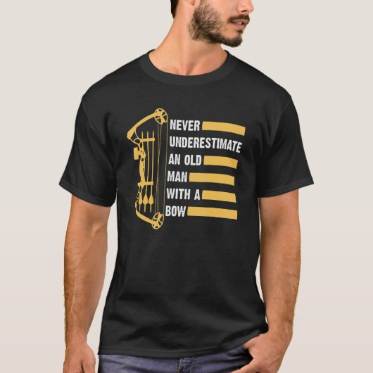 Mannen boogschieten Oude Man Archer Bow Compound T-shirt (Voorkant)
