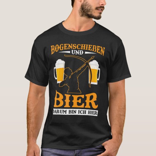 Mannen boogschutter Drink T-shirt (Voorkant)