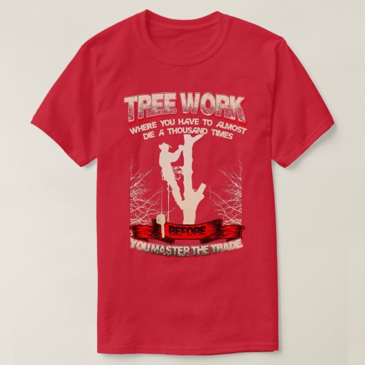 Mannen boomklimmer Arborist Shirt Gift (Design voorkant)