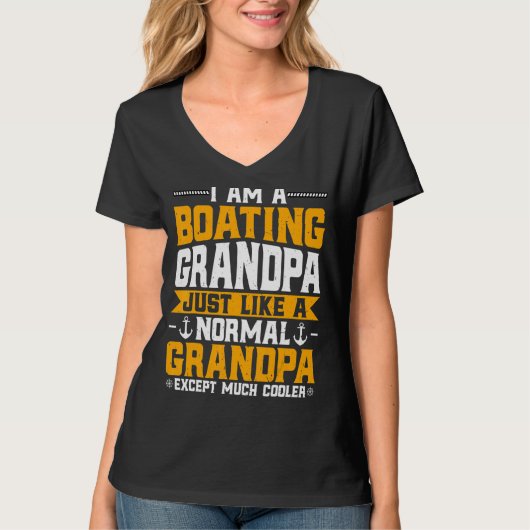 Mannen boot opa motorboot kapitein G T-shirt (Voorkant)