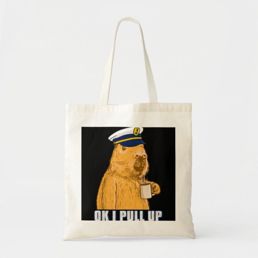 Mannen Bootkapitein Capybara Ok i Pull Up met Coff Tote Bag (Voorkant)