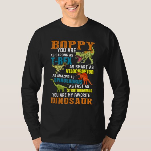 Mannen Boppysaurus T Rex Dinosaur Boppy Saurus Fam T-shirt (Voorkant)