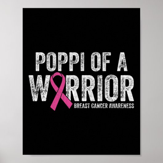 Mannen Borstkanker Awareness Month Roze lint Pop Poster (Voorkant)