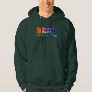 Mannen bosgroene handdoek voegt uw Afbeelding-Logo Hoodie