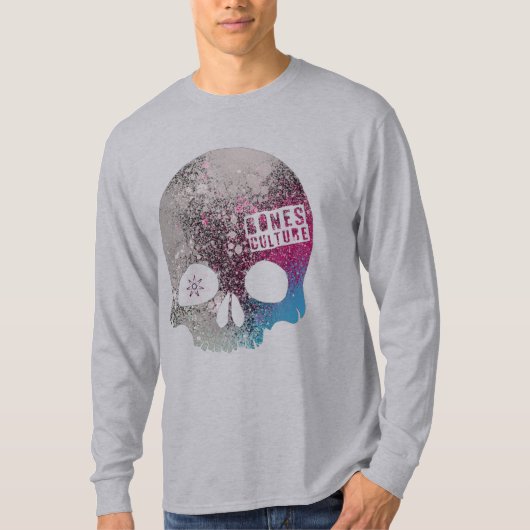 Mannen Botten Cultuur "Graffiti Skull" lang sleeve T-shirt (Voorkant)