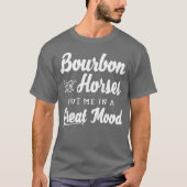 Mannen Bourbon en Horses Great Mood Fun Kentucky G T-shirt (Voorkant)