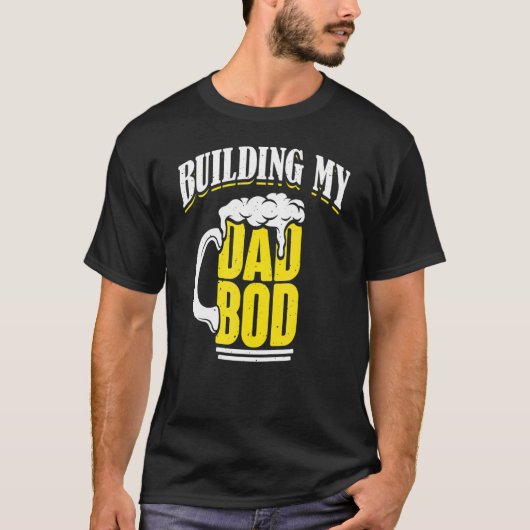 Mannen bouwvakkers Vader Jokes Vader Bod T-shirt (Voorkant)