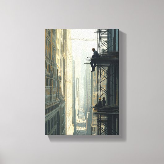 Mannen Boven de Laan Canvas Afdruk (Voorkant)