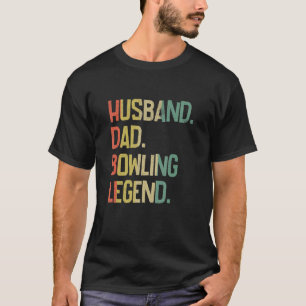 Mannen bowler man vader bowling legende vader's t-shirt