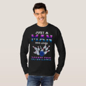 Mannen Bowler Mannen Bowling Sport Bowling Ball Pi T-shirt (Voorkant volledig)