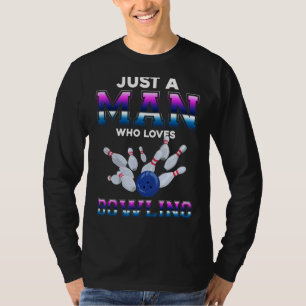 Mannen Bowler Mannen Bowling Sport Bowling Ball Pi T-shirt