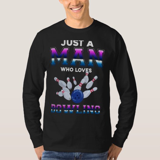 Mannen Bowler Mannen Bowling Sport Bowling Ball Pi T-shirt (Voorkant)