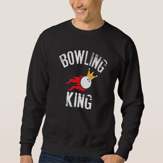 Mannen Bowling King - prijsopgave voor dads Bowler Trui (Voorkant)