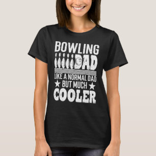 Mannen Bowling pa als een normale vader maar veel T-shirt