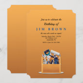 Mannen Box Birthday Kaart (Voorkant / Achterkant)