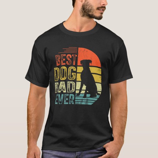 Mannen  Boxer Best Dog Pap Oog Vaderdag T-shirt (Voorkant)