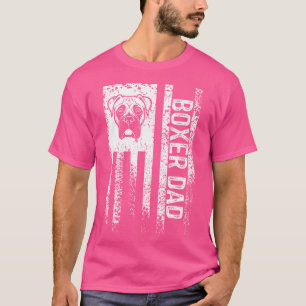 Mannen  Boxer Dad Amerikaanse vlag Boxer Dog Dad T-shirt