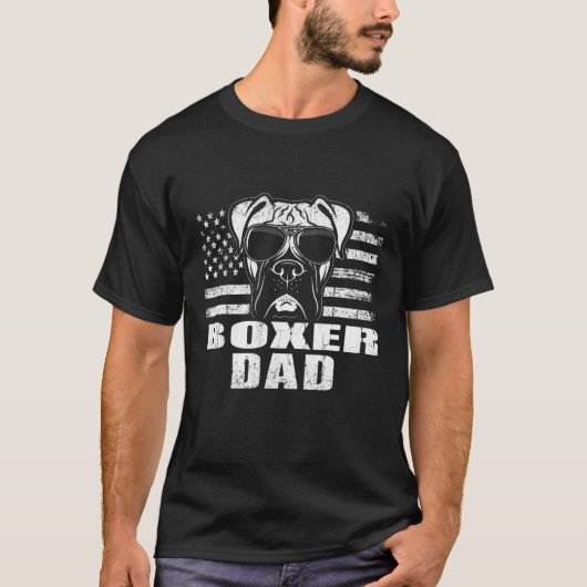 Mannen Boxer Dad Cool  Retro Proud American T-shirt (Voorkant)