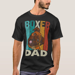 Mannen Boxer Dad Dog Retro  Dog Boxer Dad T-shirt