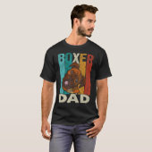 Mannen Boxer Dad Dog Retro  Dog Boxer Dad T-shirt (Voorkant volledig)