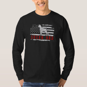 Mannen Boxer-vader heeft een Amerikaanse vlag T-shirt
