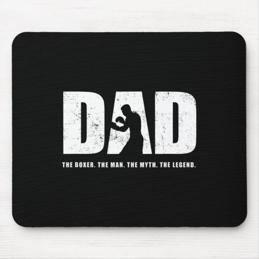 Mannen Boxing Dad Boxing Muismat (Voorkant)