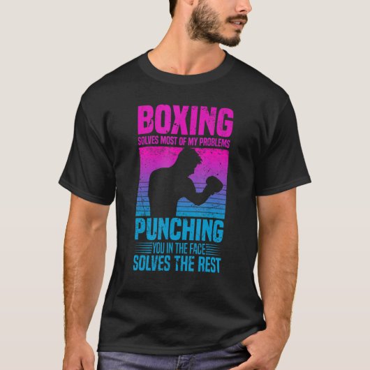 Mannen boxing met martiale wrattenboxing t-shirt (Voorkant)