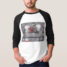 Mannen Boxing Skeleton Baseball Shirt