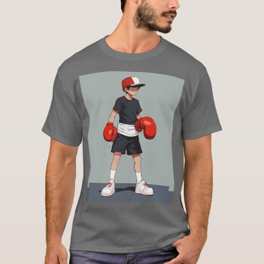 MANNEN BOXING T-SHIRT (Voorkant)
