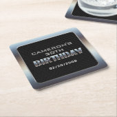 Mannen Boy is jarig Kartonnen Onderzetters (Schuin)