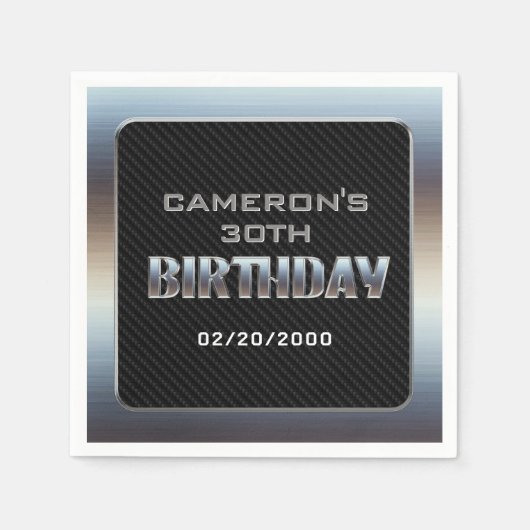 Mannen Boy is jarig Servet (Voorkant)