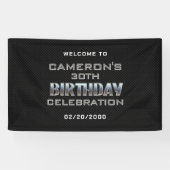 Mannen Boy is jarig Spandoek (Horizontaal)