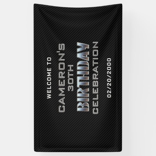 Mannen Boy is jarig Spandoek (Verticaal)