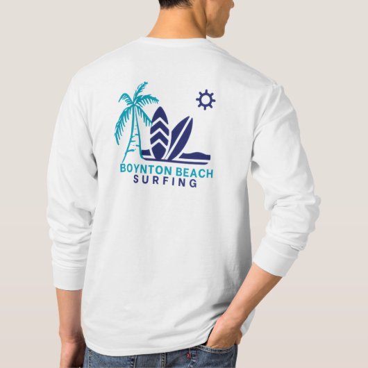 Mannen Boynton Beach Florida T-Shirt (Achterkant)