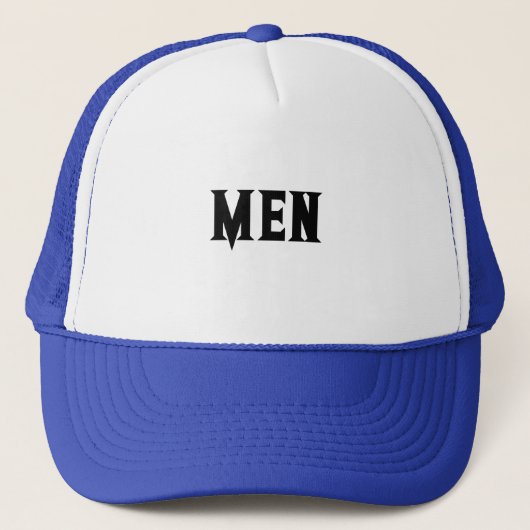 Mannen Boys Nice Cool Handsome Wit en Royal Trucker Pet (Voorkant)