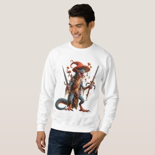 Mannen-boys T-shirt met monster/elf print (Voorkant volledig)