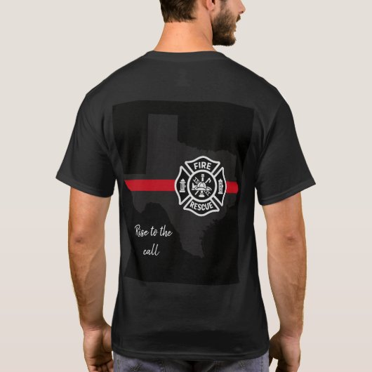 Mannen brandweer shirt (Achterkant)