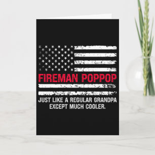 Mannen brandweerman opa opa usa vlag trots brandwe kaart