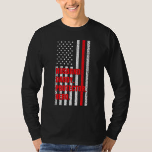 Mannen brandweerman pap pap pap beschermster Hero T-shirt