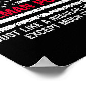 Mannen brandweerman Pop Pop USA Flag Trotse brandw Poster (Hoek)