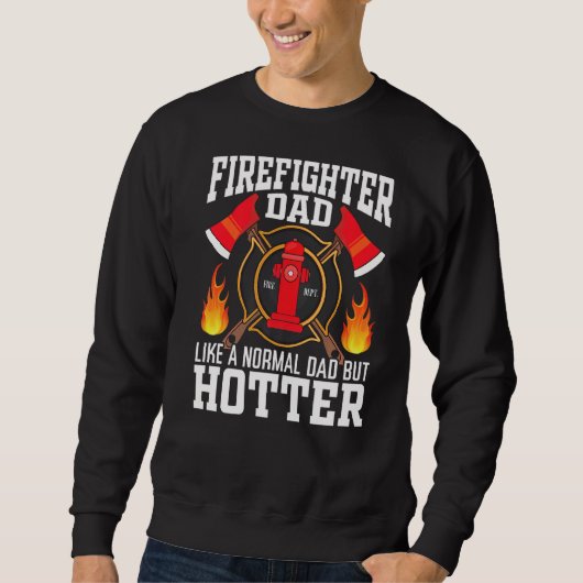 Mannen brandweerman, vader als een normale vader, trui (Voorkant)