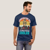 Mannen brandweerman vader normaal, koelere vaders t-shirt (Voorkant volledig)
